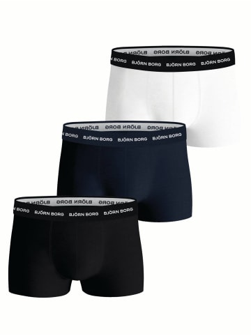 Björn Borg Boxershort 3er Pack in Schwarz/Dunkelblau/Weiß