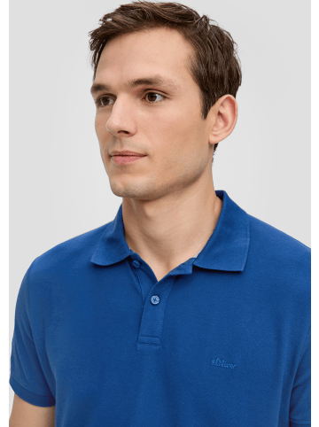 s.Oliver Polo-Shirt kurzarm in Blau