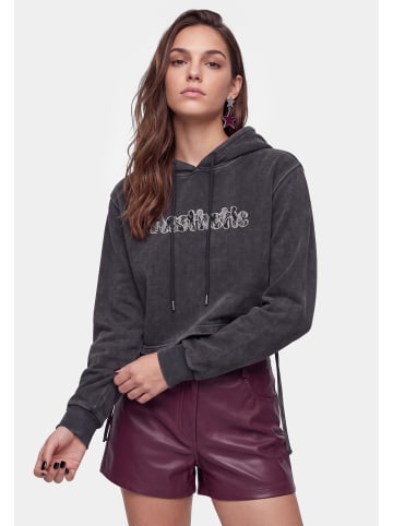 myMo ROCKS Women Hoodie in Grey Stone Wash