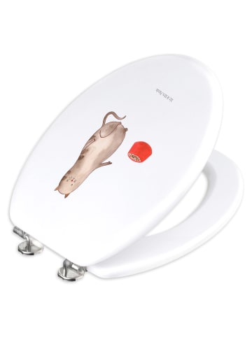 Mr. & Mrs. Panda Klodeckel Katze Fressen ohne Spruch in Weiß