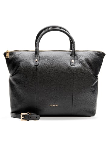 Lazarotti Bologna Leather Shopper Tasche Leder 36 cm in black