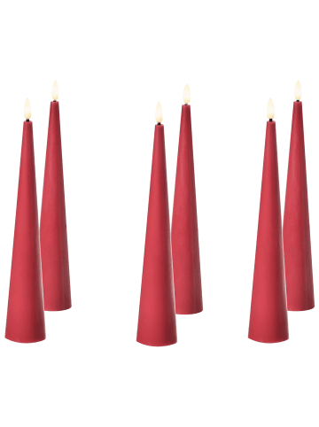 Beliani 6er-Set LED Deko AURUM in Rot
