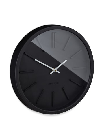 relaxdays Wanduhr in Schwarz