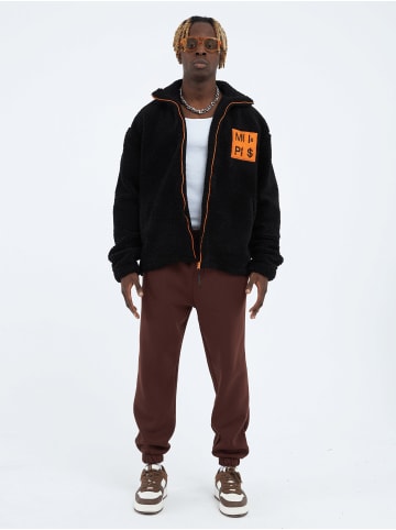 COFI 1453 Fleecejacke Money Oversize in Schwarz