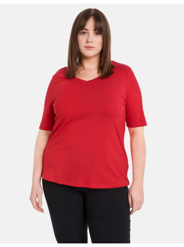 SAMOON T-Shirt Kurzarm Rundhals in Power Red