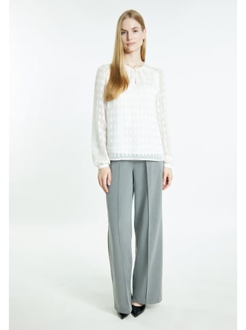 DreiMaster Damen Langarmbluse in Wollweiss