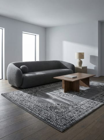 KADIMA DESIGN Teppich Kurzflor Waschbar Orientalisch ALETSCH Strapazierfähig OEKO-TEX in Grau