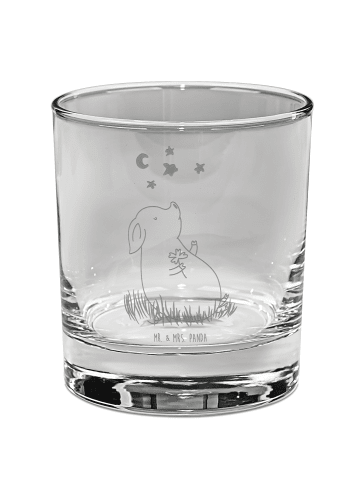 Mr. & Mrs. Panda Whiskey Glas Schwein Glück ohne Spruch in Transparent