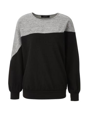 Aniston CASUAL Sweatshirt in schwarz-hellgraumeliert