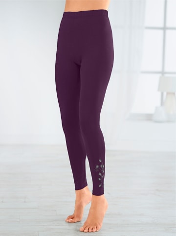 WITT WEIDEN Leggings in schwarz + pflaume