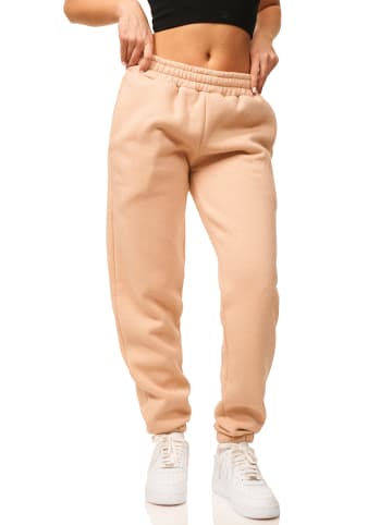 DAILY COTTON Jogginghose - im Straight-Fit als Lange Trainingshose Sweatpants in Taupe