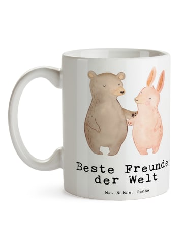 Mr. & Mrs. Panda Tasse Hase Beste Freunde der Welt mit Spruch in Weiß