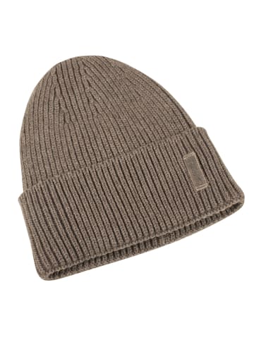 Strickmütze in beige