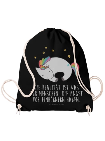 Mr. & Mrs. Panda Stoffbeutel Einhorn Nacht mit Spruch in Schwarz