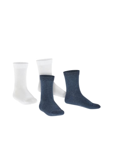Falke Socken 2er Pack in Weiß/Blau