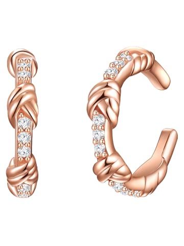 Glanzstücke München Ohrklemmen aus Sterling Silber mit Zirkonia in roségold