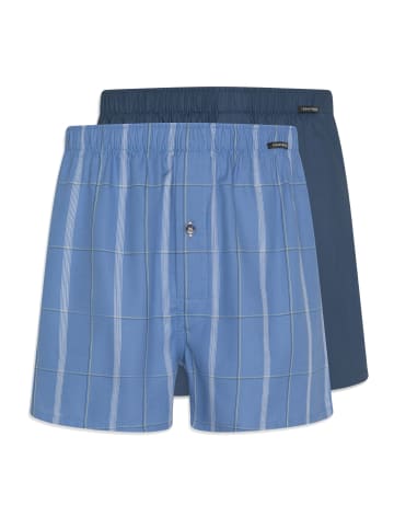 Schiesser Boxershorts Web in Blau / Dunkelblau