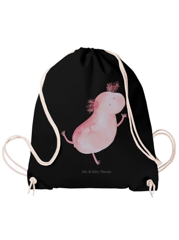 Mr. & Mrs. Panda Jutebeutel Axolotl Tanzen ohne Spruch in Schwarz