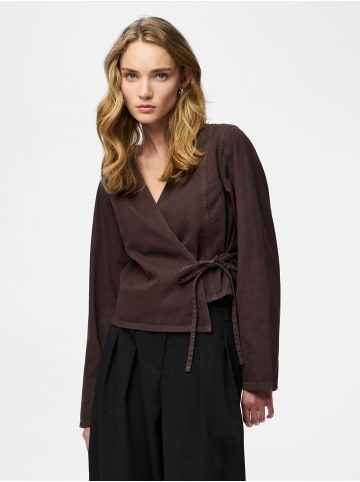 Pieces Wickelbluse in Hot Fudge