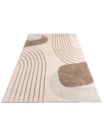 KADIMA DESIGN Teppich Kurzflor Abstrakt Wohnzimmer in Beige