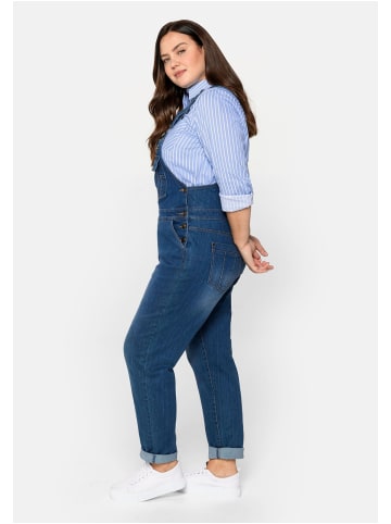 sheego Jeans-Latzhose in blue used Denim