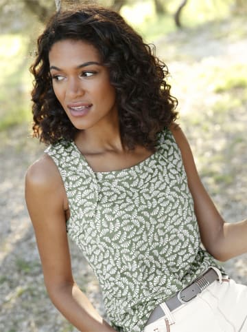 WITT WEIDEN Top in reseda-ecru-gemustert