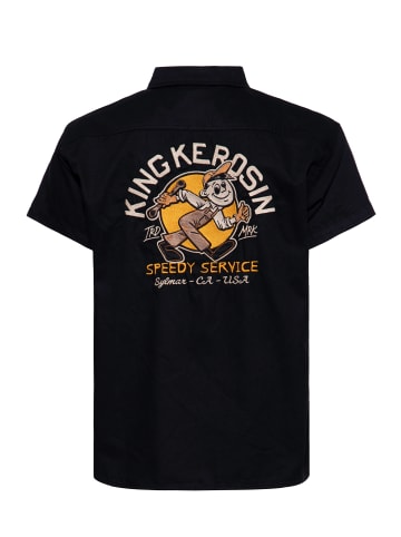 King Kerosin King Kerosin Workwear Hemd Speedy Service in schwarz
