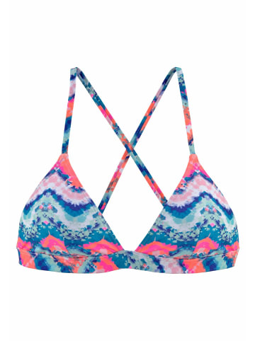 Venice Beach Triangel-Bikini-Top in blau-orange