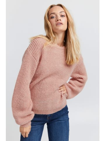 PULZ Jeans Strickpullover PZIRIS Boatneck Pullover 50206779 in rosa