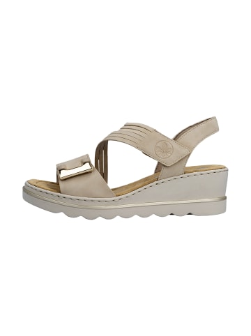 rieker Morelia Keil-Sandalen mit Klettverschluss Beige