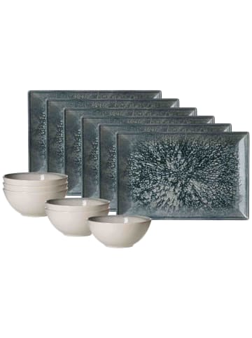 Ritzenhoff & Breker 12-tlg. Brunch-Set Grana in Blau-Grau – in blau-grau