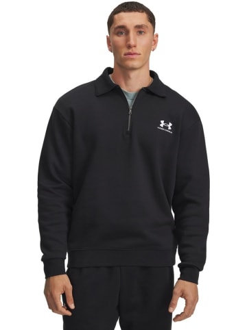Under Armour Fleecejacke/Fleecepullover "Icon Collar 1/4 Zip Fleece" in Schwarz