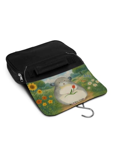 Mr. & Mrs. Panda Beautycase Chinchilla Blume Design ohne Spruch in Weiß