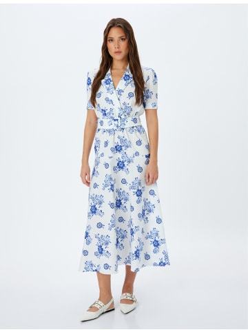 KOTON Kleid in Hellblau gemustert