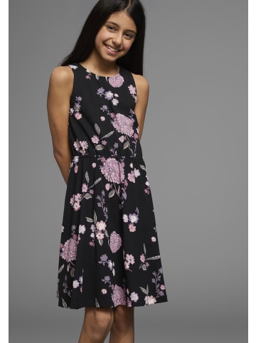 Kidsworld Jerseykleid in schwarz-geblümt-bedruckt
