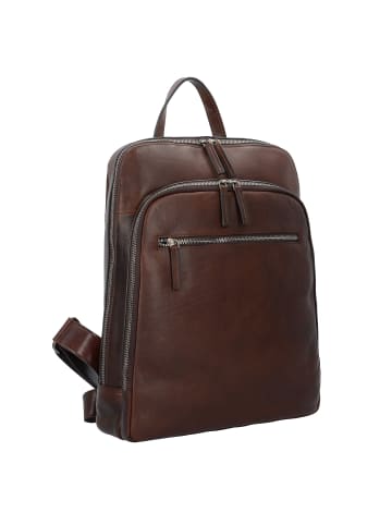 Leonhard Heyden Roma Rucksack Leder 40 cm Laptopfach in braun