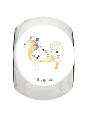 Mr. & Mrs. Panda Leckerli Glas Hund Australien Shepherd ohne Spruch in Weiß