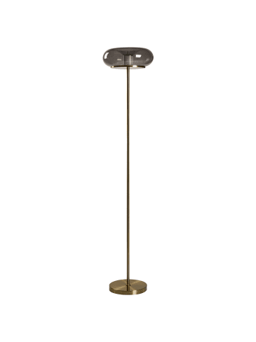 Beliani Stehleuchten NITH in Grau/Messing - (W) 29 x (H) 140 x (L) 29 cm