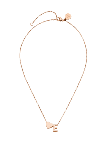 PURELEI Kette Letter Heart E Rosegold