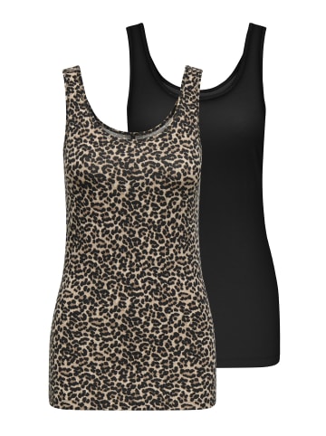 ONLY 2er-Pack Tanktop in Black