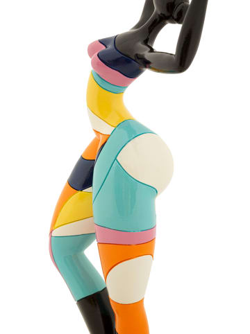 Mauro Ferretti Mehrfarbige Dame aus Kunstharz, 12,5 x 10 x 38 cm