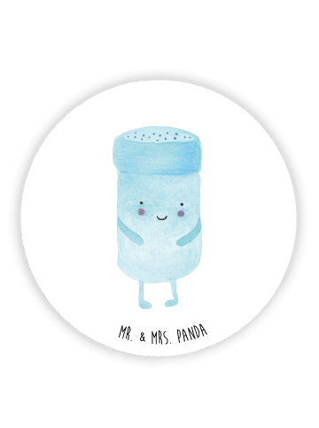 Mr. & Mrs. Panda Rund Magnet Beste Freunde Salz ohne Spruch in Weiß