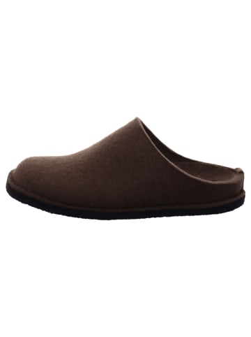 HAFLINGER Pantoffel in dunkelbraun