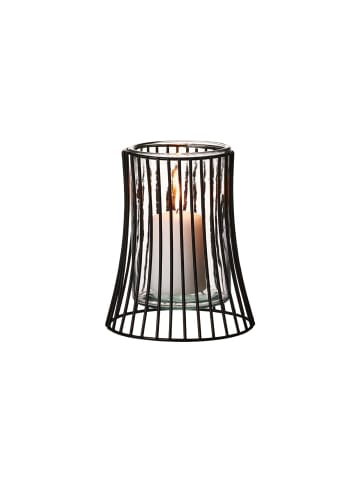 Windlicht Nero in Schwarz-Transparent 17 cm