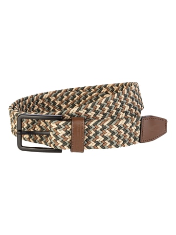 Camel Active Multicolour Flechtgürtel in Grün-Beige