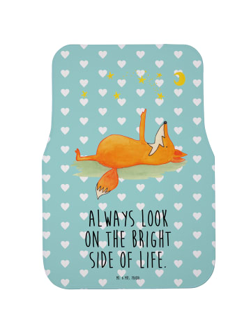 Mr. & Mrs. Panda Autoteppich Fuchs Sterne mit Spruch in Türkis Pastell