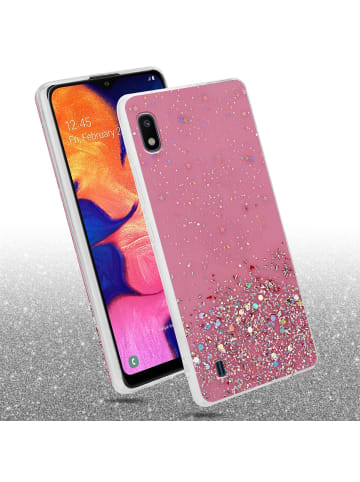 cadorabo Hülle für Samsung Galaxy A10 / M10 Glitter in Rosa mit Glitter