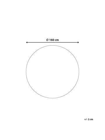 Beliani Kurzflor MITCHELL in Grau - (W) 160 x (L) 160 cm