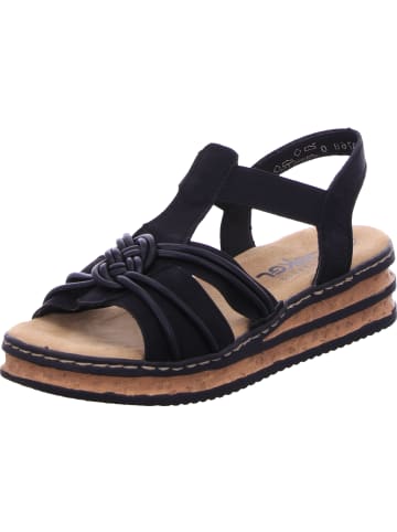 rieker Keilsandalette in schwarz