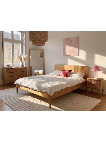 Beliani Doppelbett FLAVIGNAC in Braun - (W) 128 x (H) 90 x (L) 211 cm